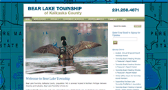Desktop Screenshot of bearlaketownship.org